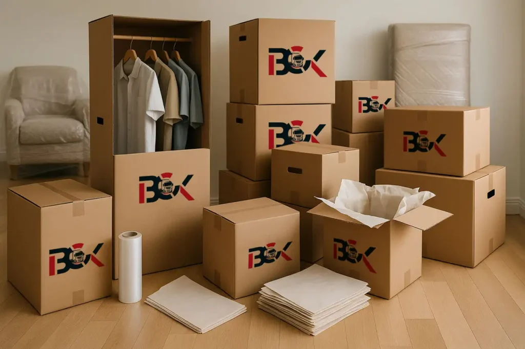 Verpackungsmaterial für Umzug